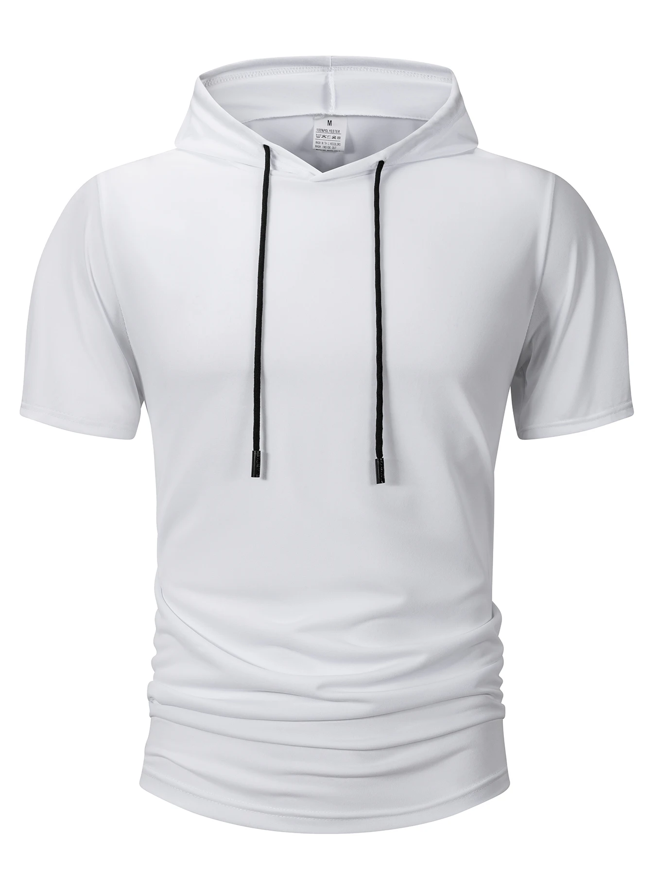 Summer Men's Short Sleeve Hooded Casual T Shirts Lightweight Sweatshirt Hoodies Pullover Breathable Tops Streetwear