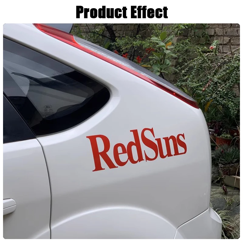 RedSuns سيارة JDM ملصق الأولي D RedSuns أسطول ملصق نافذة السيارة الخلفية الجسم الديكور ملصق مائي اكسسوارات السيارات مقاوم للماء