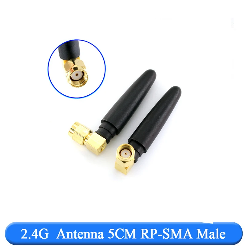 2PCS 2.4Ghz 3dbi WIFI Antenna 2.4G RP SMA Male Universal Antennas Amplifier WLAN Router Antenne Booster 2400-2500mhz