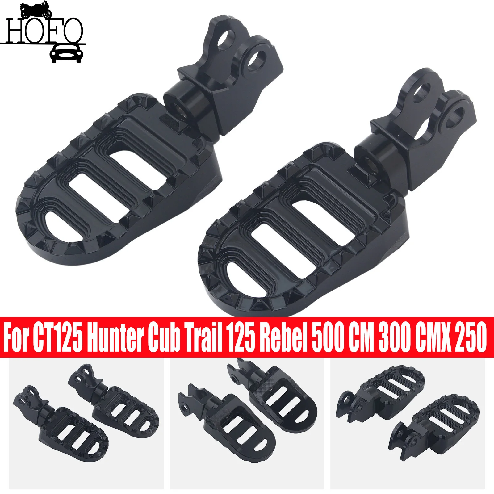 

For CT125 Hunter Cub Trail 125 Rebel 500 CM 300 CMX 250 Motorcycle Driver Front Foot Pegs