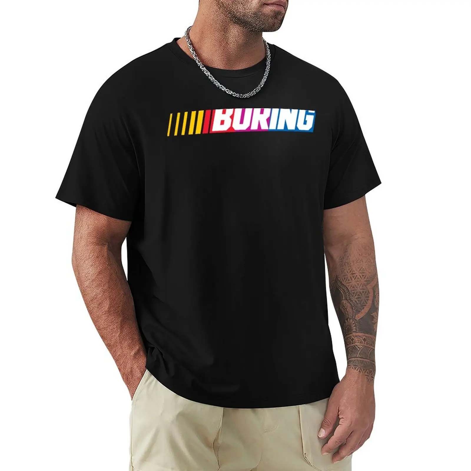 Boring Nascar T-Shirt Regular Fit Plain Tee Shirt