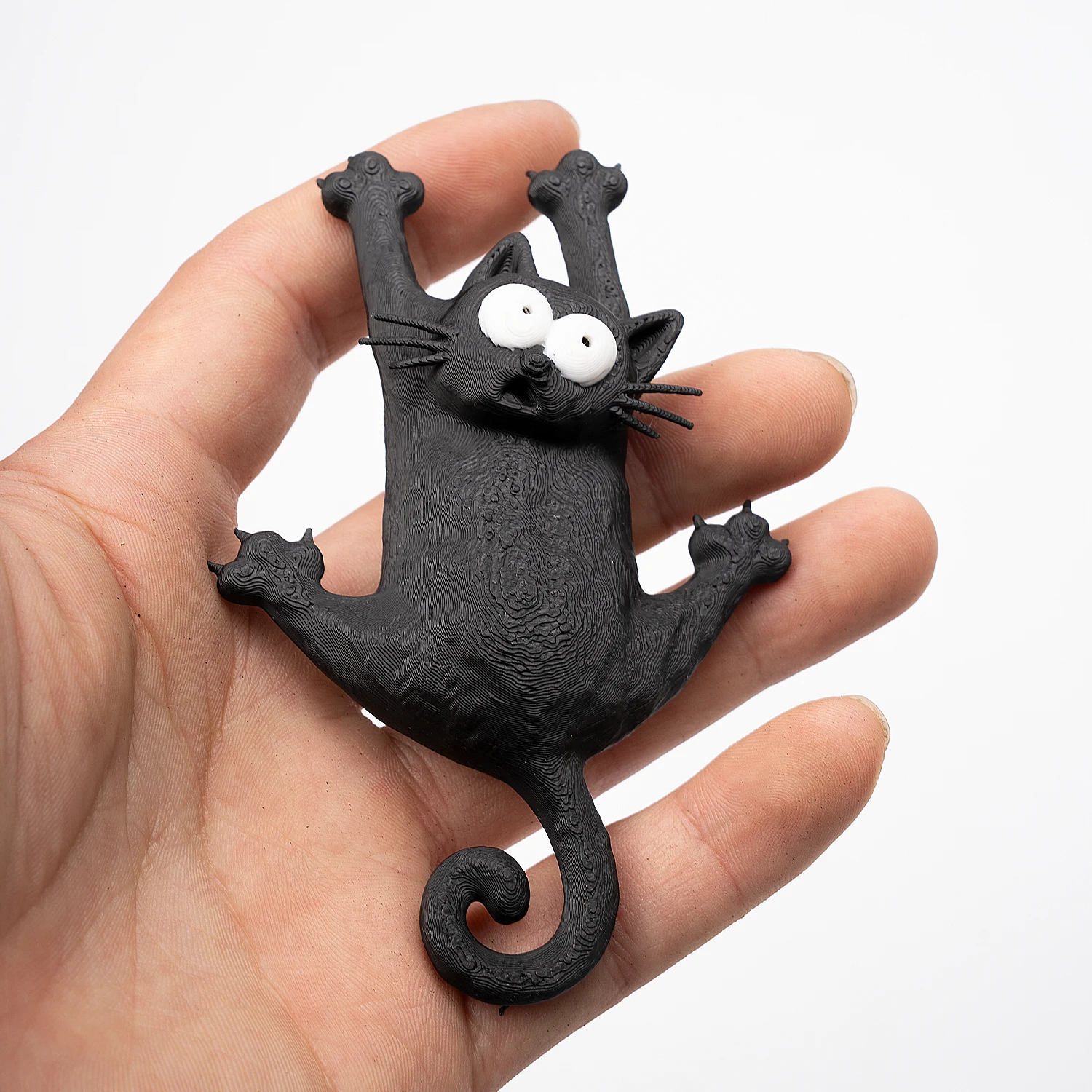 Kreativer & Niedlicher Magnetischer Katzen-Kühlschrankmagnet — "Hang in There, Fridge Cat" – Detail 5