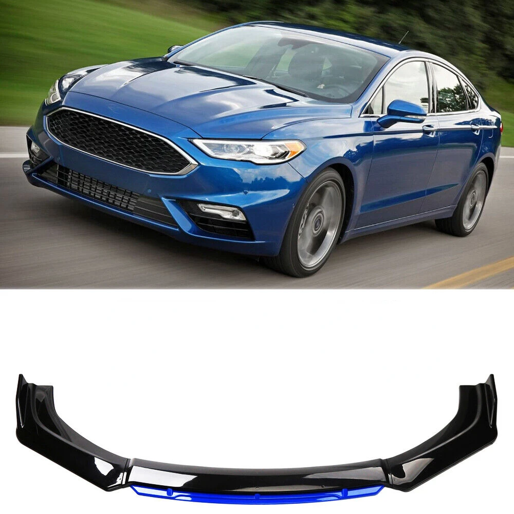 LAICY For  Fusion Mondeo 2006-2020 4PCS Car Front Bumper Lip Body Kit Splitter Spoiler Diffuser Protector Trim Air Dam Blue