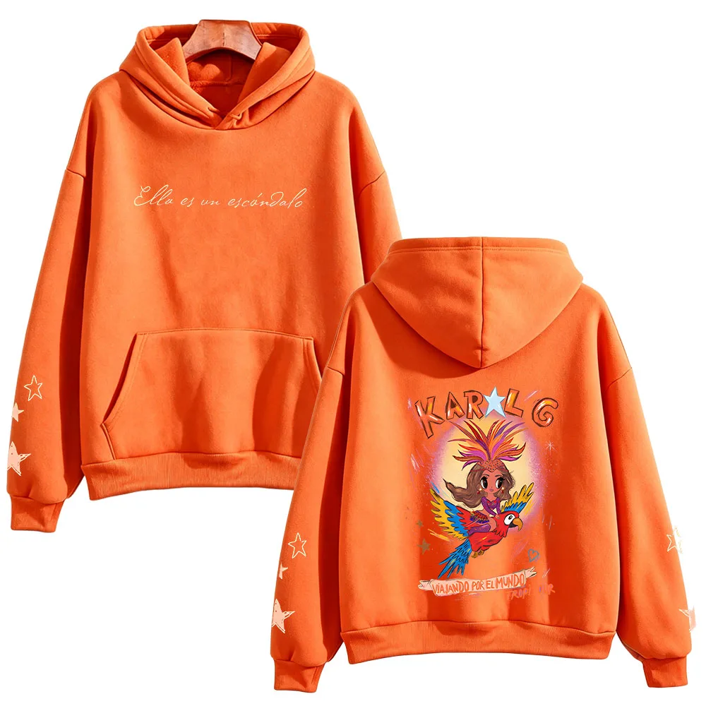 Ivonny Hoodie Karol G Grafik-Kleidung Unisex Herren Damen Pullover Sweatshirt Locker Langarm Fans Herbst Winter Oberteile Streetwear – Detail 11