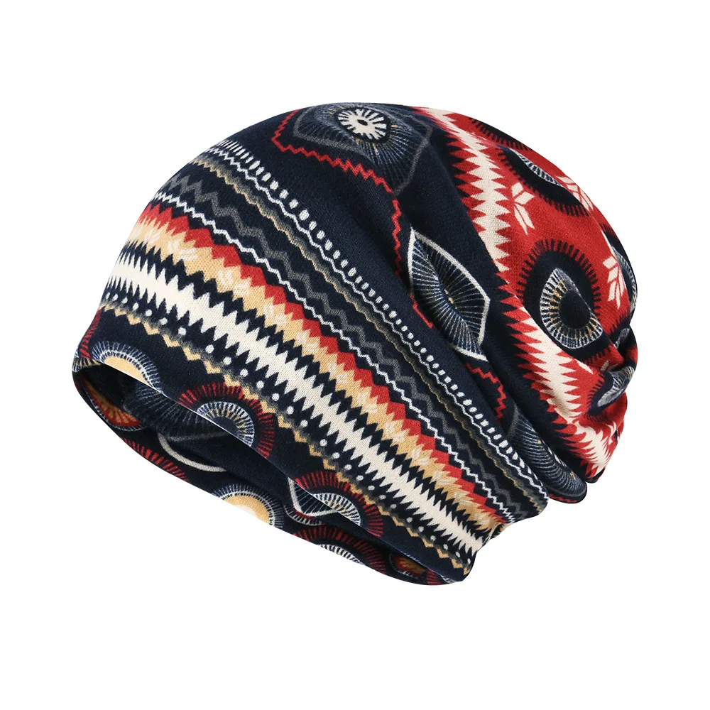 Unisex Elastisches T-Shirt ‌ Urban Hat Beanie Scarf Combo Streetwear Multifunktionale Kopfbedeckung für Männer und Frauen