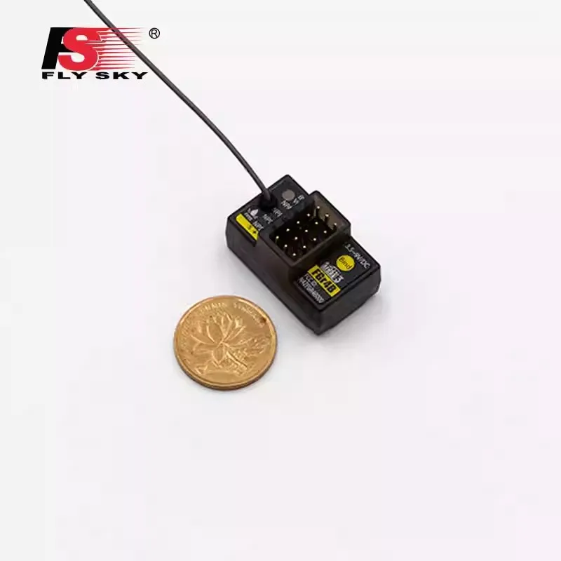 FGR4B Fusi FLYSKY هوائي واحد ثنائي الاتجاه يتلقى رباعي الاتجاه متوافق مع المركبات والسفن PL18NB4 من الجيل الثالث