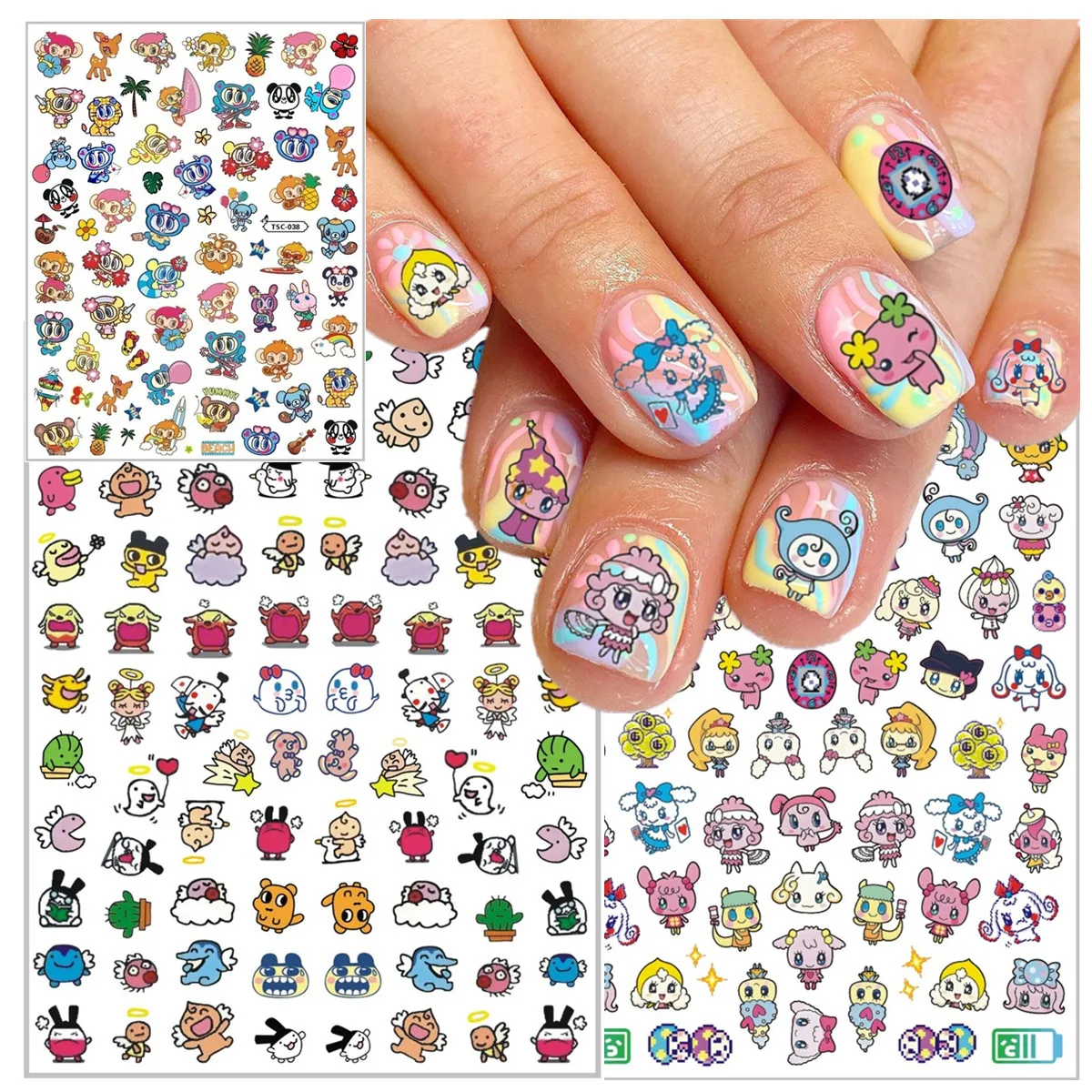 

TSC-243 たまごっち mezzo piano tamagotchi Anime ANGEL BLUE 3d Nail Art Stickers Nail Stickers