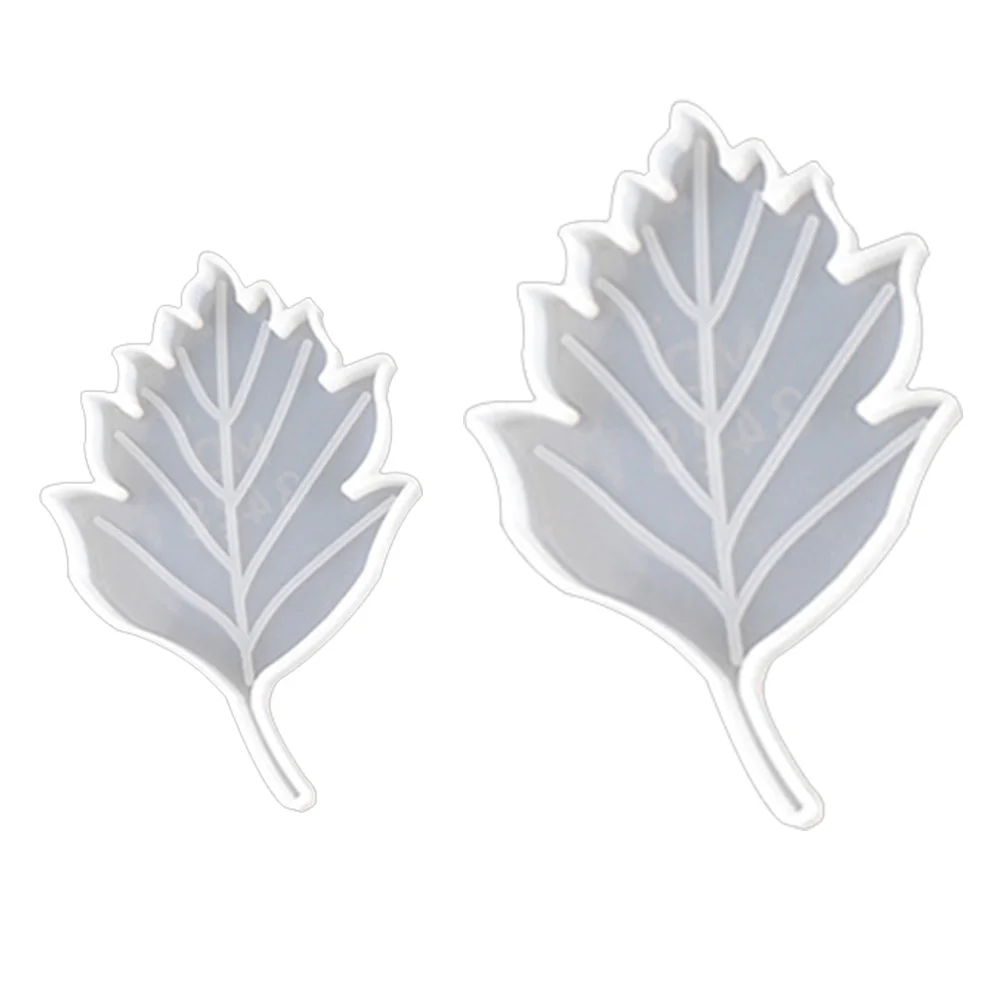 

2Pcs Silicone Leaf Coaster Mold Durable Flexible Tray Mold for Epoxy Resin Casting DIY Home Decor Craft Silicone Coaster Molds