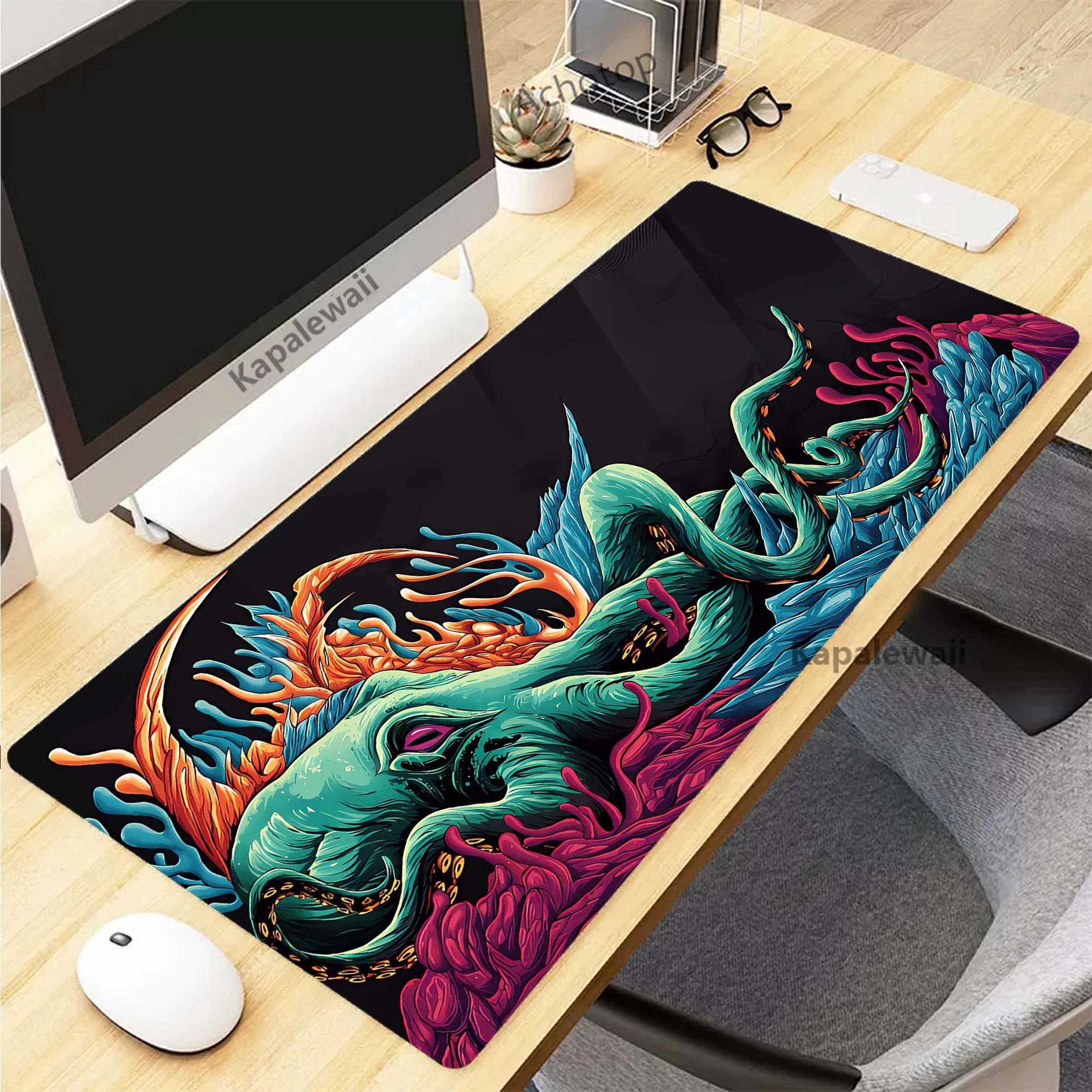 

Japanese Oni Evil Spirits Mousepad Gamer Mouse Pad Gaming Desk Mat Alfombrillas de ratón Mouse Mat Keyboard Pads 100x50cm