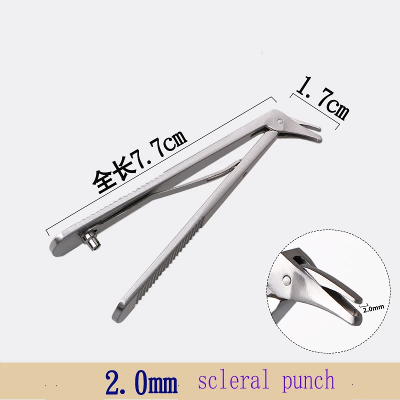 

Stainless steel scleral biting device, press type biting device, 1.5mm2.0mm ophthalmic micro instrument