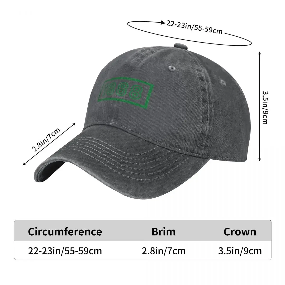 1888 Celtic Green 2 Baseball Cap Golf Hat Luxury Brand Big Size Hat Hats For Men Women's