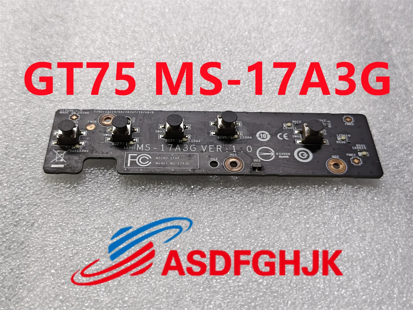 original for MSI GT75 GT75VR Power Button VOLUME CONTROL FUNCTION BOARD MS-17A3G