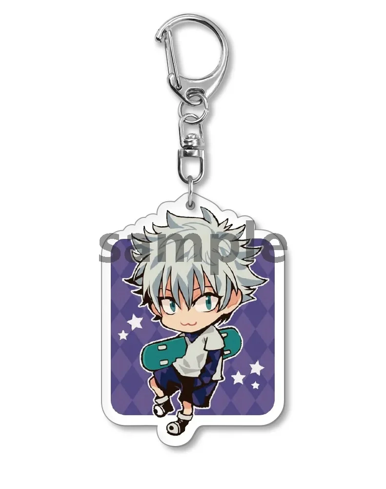 New Hunter X Hunter Anime Killua Zoldyck Kurapika Key Chains Q Cartoon Keychain Cosplay Plastic Pendant Keyring