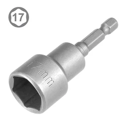 65mm Length Deepen Nut Driver Drill 17mm Magnetic Nut Socket Driver Adapter For Power Tools 1/4