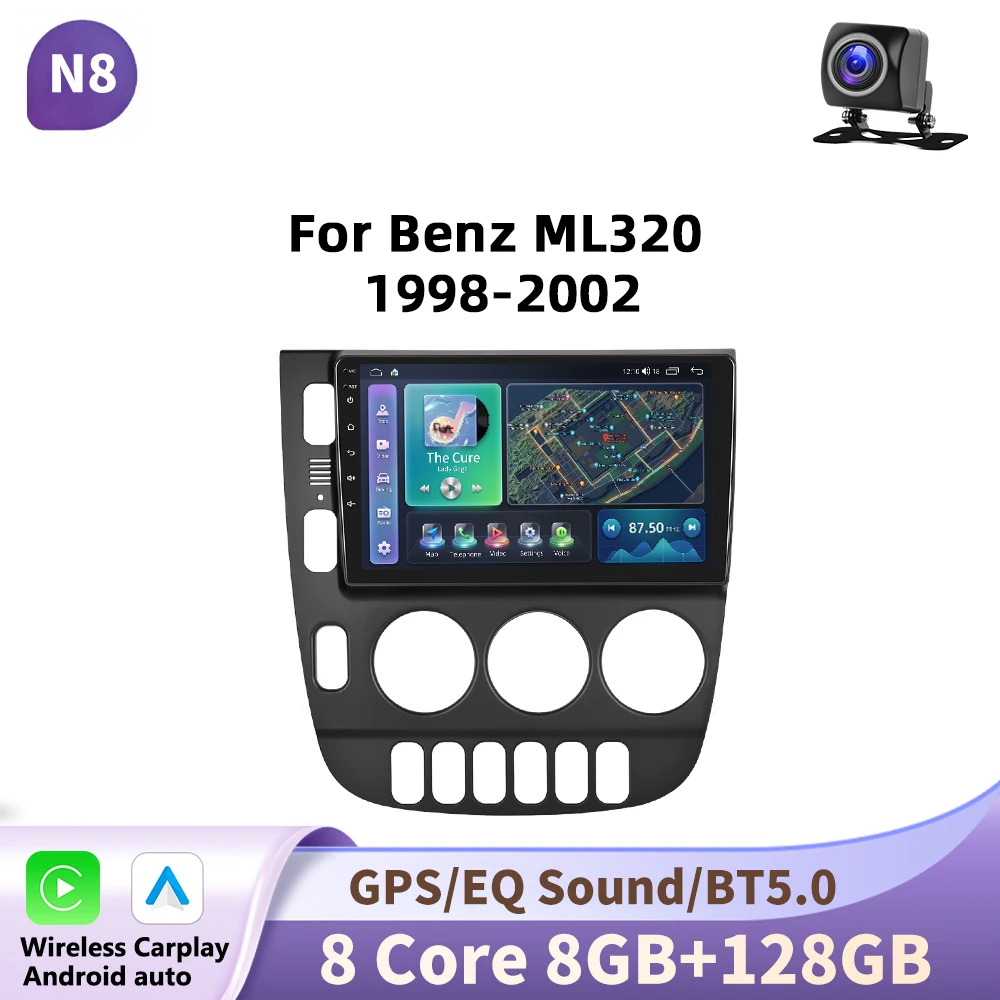 Podoyo Voor Benz ML320 1998-2002 Android Autoradio Multimedia Speler Navigatie GPS Carplay Auto Stereo Intelligente Systemen