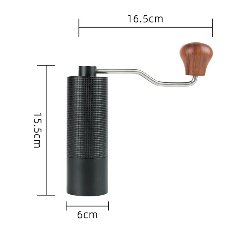 Professionelle manuelle Kaffeemühle, Upgrade, Ganzmetallgehäuse, rutschfestes Design, tragbare Mühle, Grat im Inneren – Detail 7