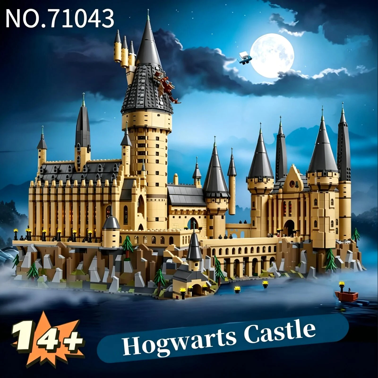 Nouveauté 2026 : 6020 pièces – Modèle de Château de l'École du Monde Magique de Harry Potter (71043) – Blocs de Construction Populaires pour Cadeaux d'Anniversaire et de Noël