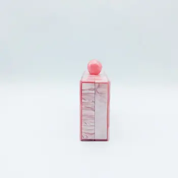 新款設計師奢華品牌串珠粉紅壓克力手拿包女士派對婚禮晚餐皮夾女士手提包單肩斜挎包 8 最佳銷售 粉紅色手拿包 - №6