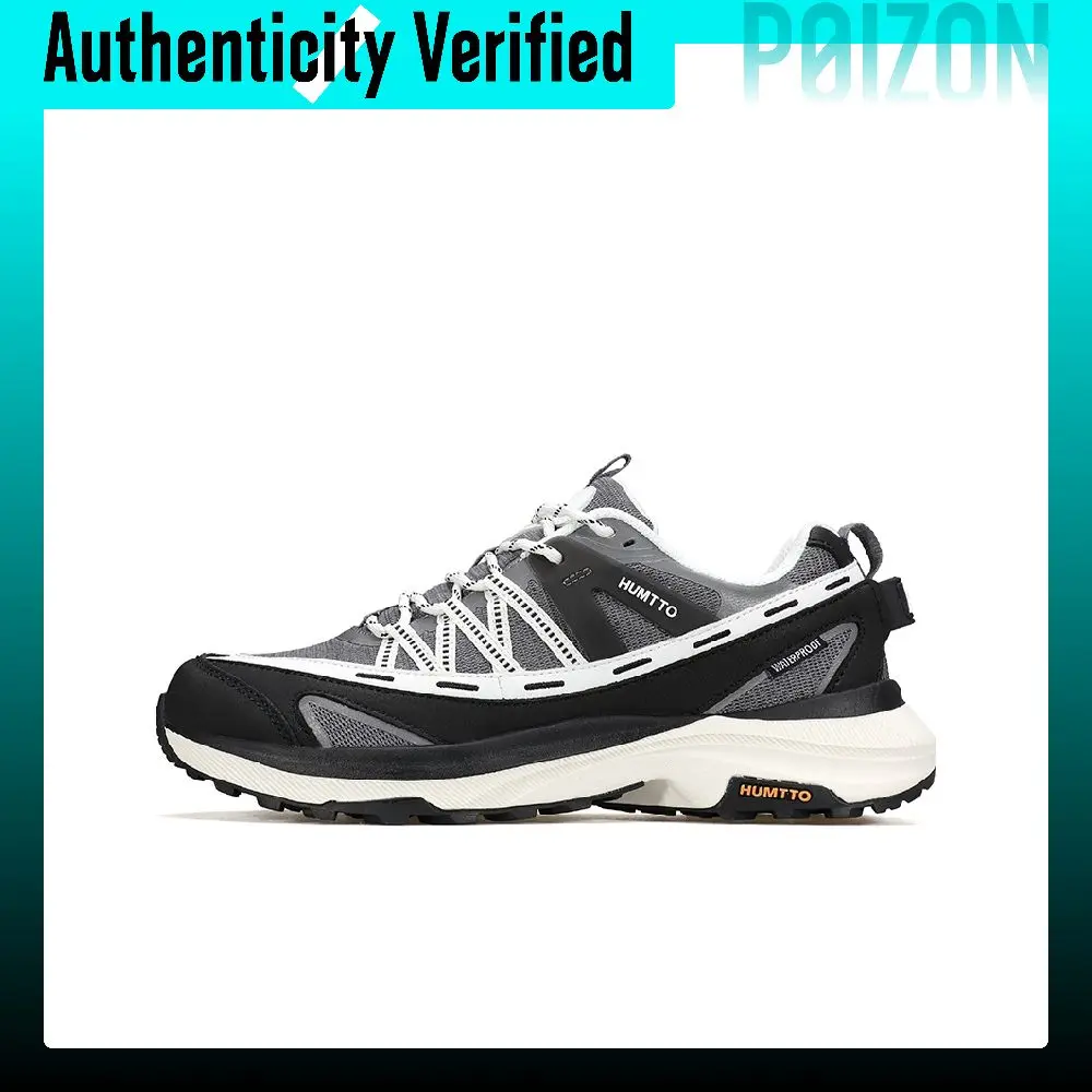 HUMTTO Classic And Versatile Cushioning Support Cushioning Support Low top Hiking Shoes Men's White Gray Black 350143A-4
