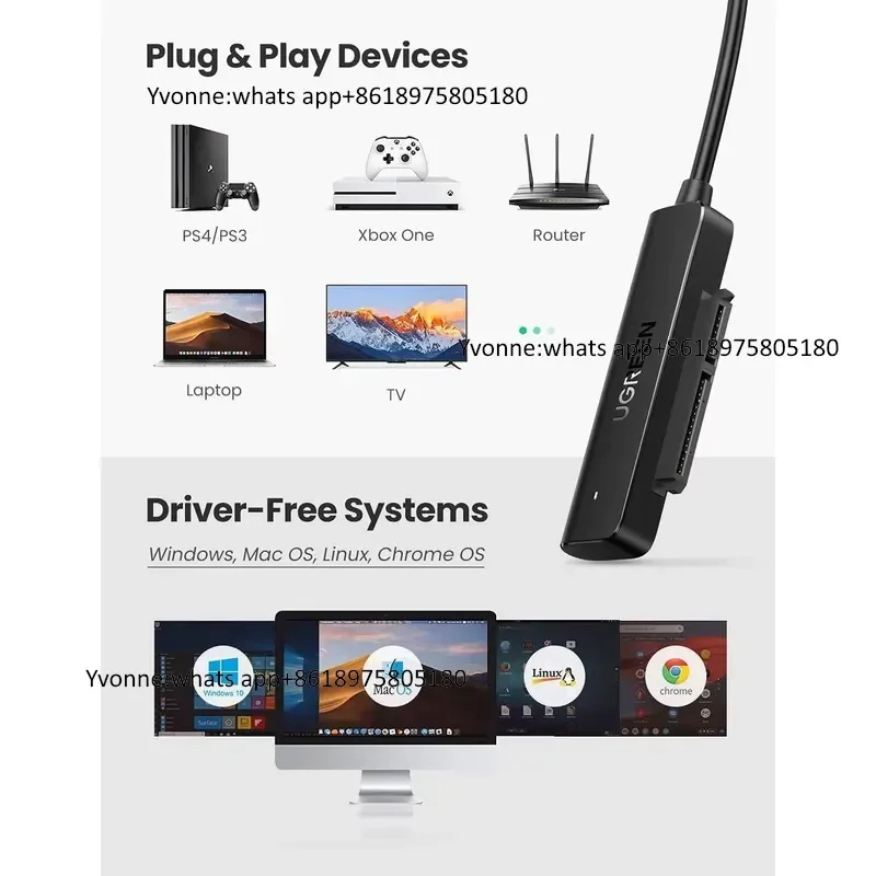 SATA to USB 3.0 Adapter Cable for 2.5