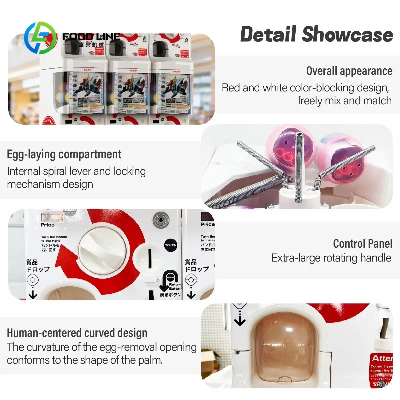 Customized Wholesale Capsule Toy Vending Machine Lightweight Acrylic Twist Egg Capsule Vending Machine with Digital Payment