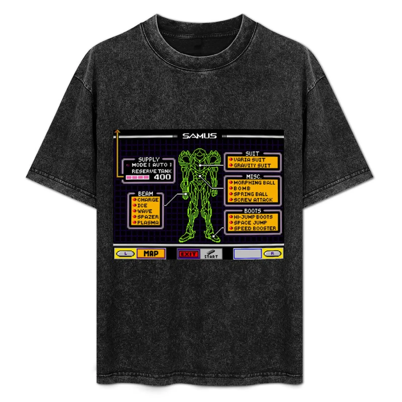 

Super Metroid Samus Blueprint T-Shirt Independence Day Short Sleeve T-Shirt