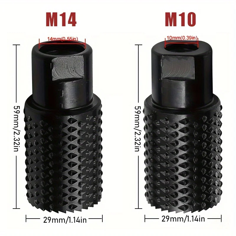 1/2pcs M10 M14 Woodworking Open Hole Sanding Head Carbon Steel Woodworking Wood Slotted Hole Opener Expansion Hole Sanding Head