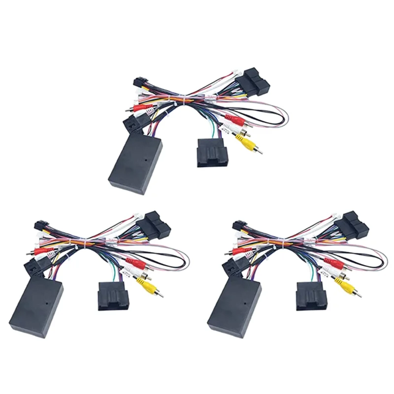 

3X Car 16PIN Audio Power Cord Radio Wiring Harness with Canbus Box for Ford Focus F150 Ranger 2012-2015