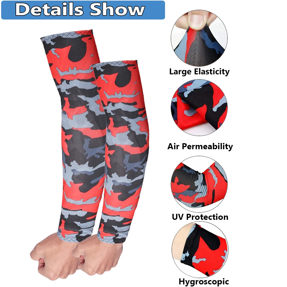 New Summer Cooling Basketball Running Arm Cover Arm Sleeves Sun Protection Outdoor Sport view 5