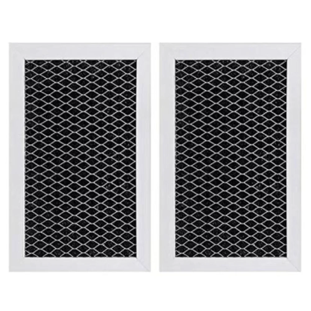 2PCS Microwave Grease Filter 7.68x4.85 Inch Aluminum Activated Carbon For GE JX81C WB02X10776 Removal Easy Install
