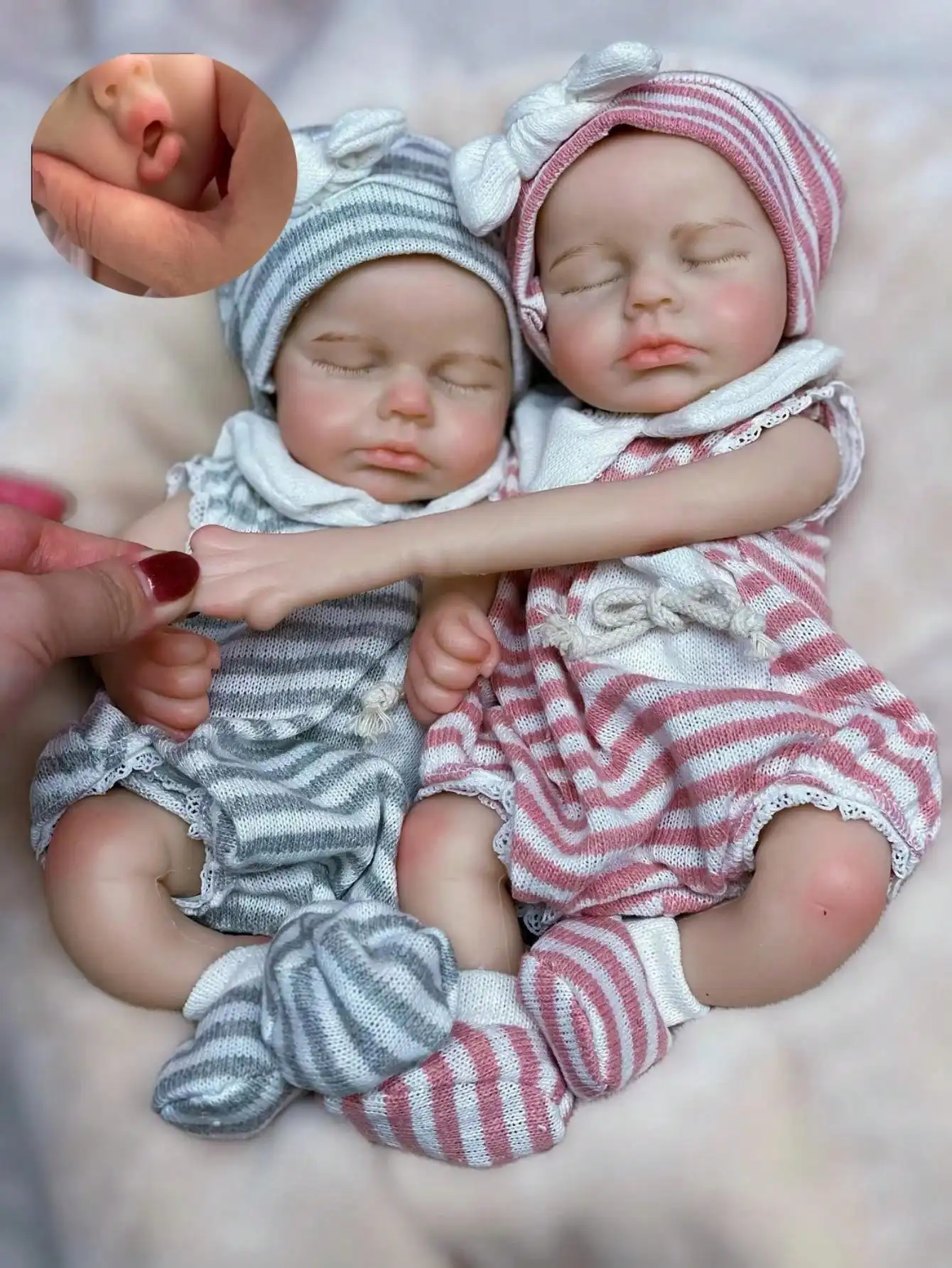 ตุ๊กตาซัคเซีย ซิลิโคนนิ่มทั้งตัว ขนาด 13 นิ้ว รุ่นรีบอร์น - ลูลูแสนน่ารัก ตุ๊กตาทารกแรกเกิดทำมือ ปากเปิด