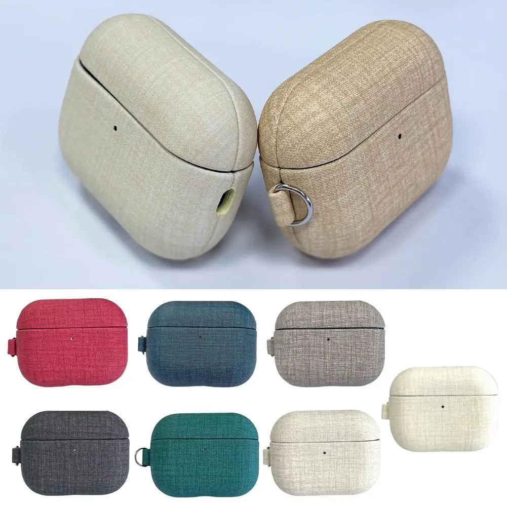 

For Airpods Pro 3 Cloth Pattern Case Bluetooth Earphone Accessories Protect Cover Full Drop Protection Cover With Lanyard
