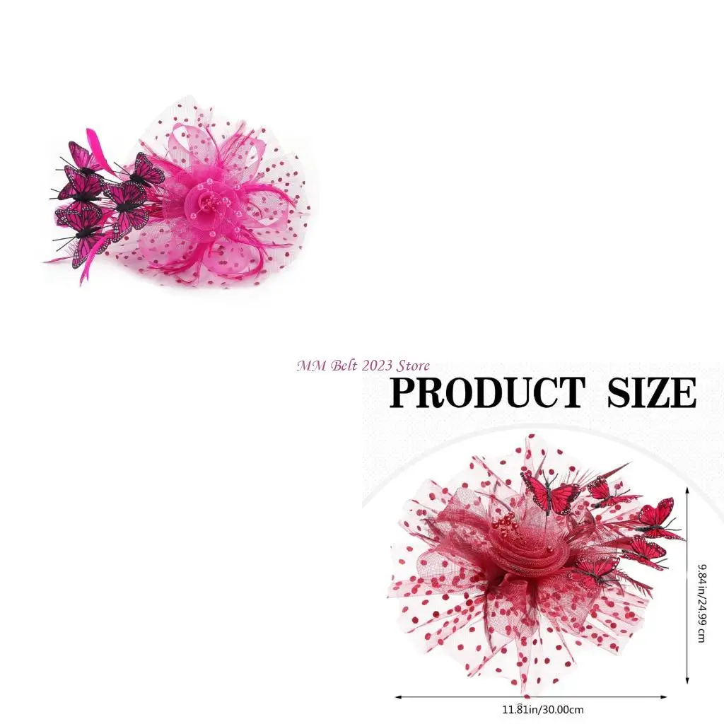 

49ME Модный очаровательный аксессуар с повязками на голову и аксессуарами для волос в виде бабочек для выпускного вечера