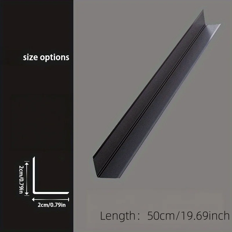 1PC 50cm/19.69inch Aluminum Corner Trim Metal Angle Edge Protector Wall Tile Decorative Strip 5 Colors