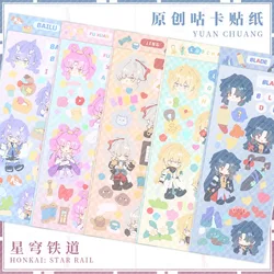 Gooka Sticker Honkai Star Rail Hand Account Stickers Imbibitor Lunae Student Stationery Decorations School Supplies Jing Yuan