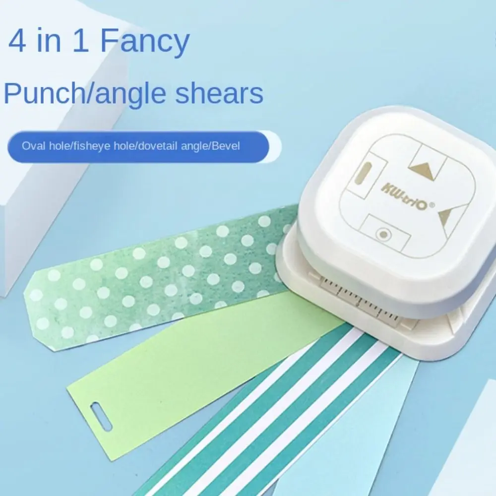 

Mini DIY Crafts 4 in1 Hole Punch Binding Punching Mini Paper Punch 4 in1 Manual Embossing Tool Stationery