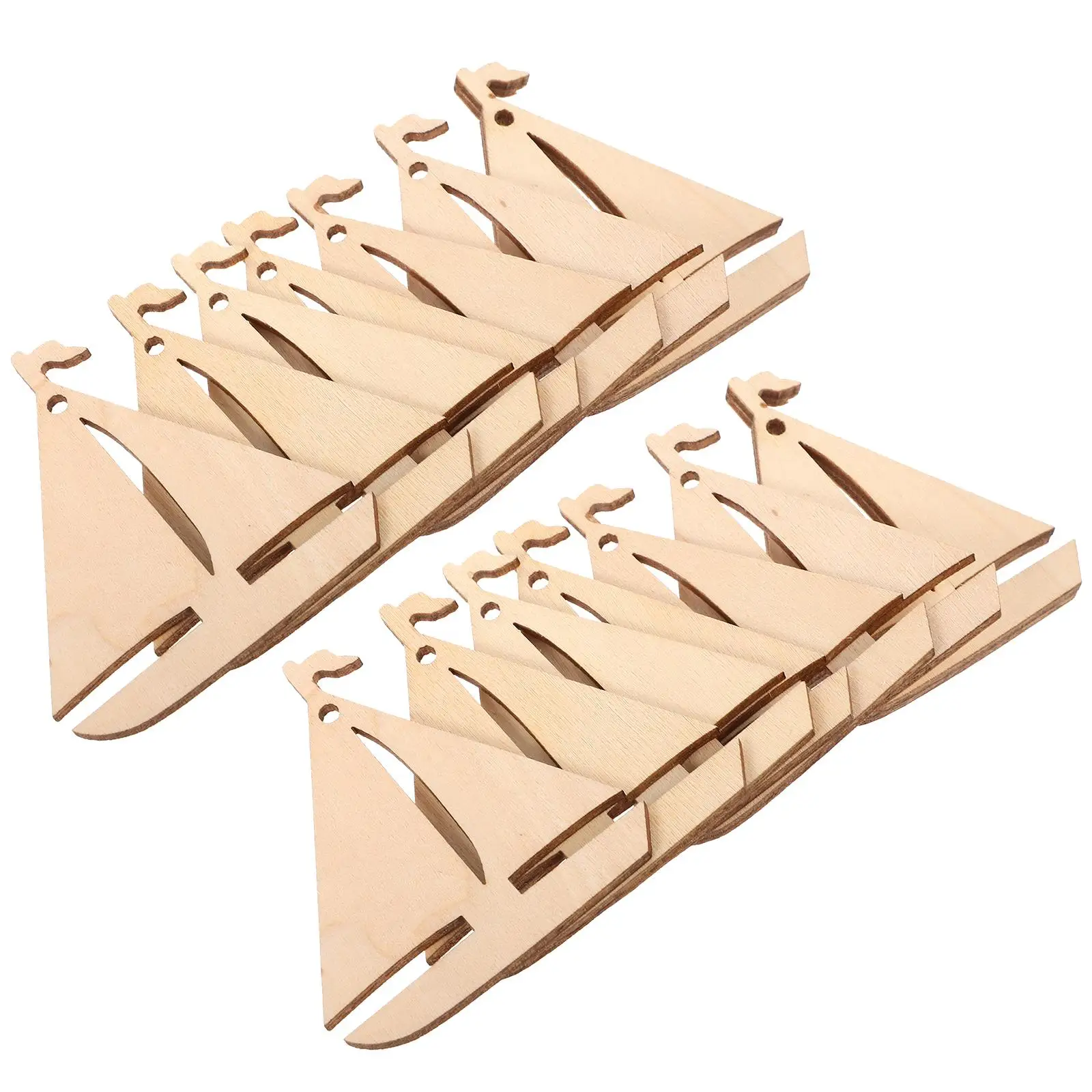 50pcs Wooden Unfinished Sailboat Cutouts DIY Crafts Paintable Decorations H made Gifts Kids Diy Sailboat Cutouts Activities - Image 4
