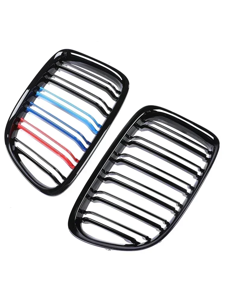 For BMW X1 E84 2009-2016 Front Refiting Racing Grill Chrome Black Bumper Kidney M Color Grille Cover S Drive X Drive Replcement