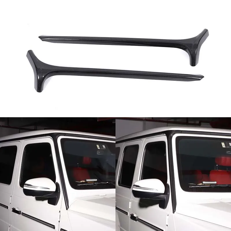 For Mercedes-Benz G-Class W464 2019-2024 A-pillar decorative cover Car A-pillar decorative cover Real carbon fiber 2PCS