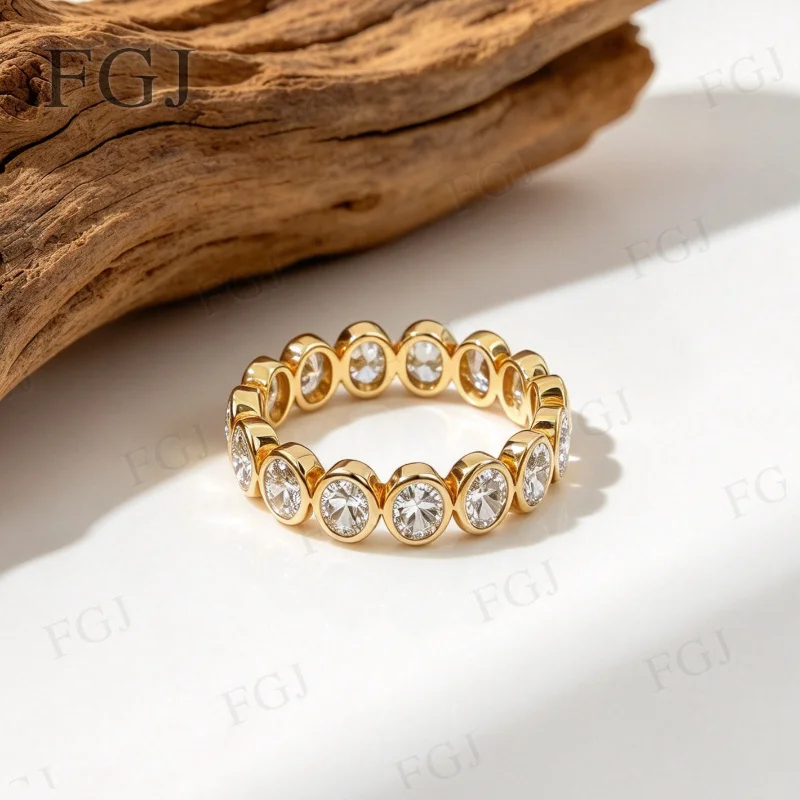 Lab Grown Diamond Women Ring Oval Cut 10K 14K 18K Gold Promise Engagement Wedding Band Elegant Fine Jewelry Gift