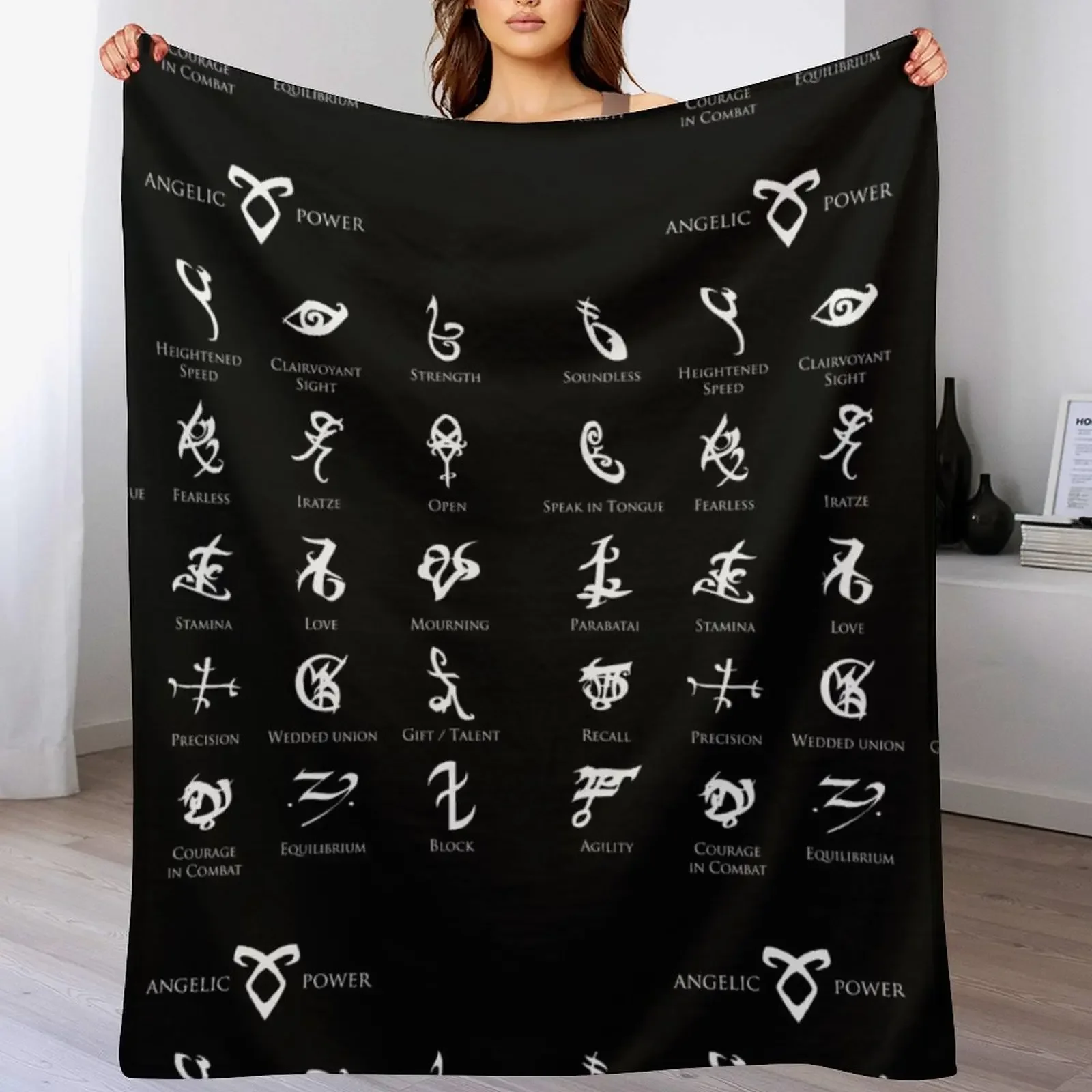 

Runes map Throw Blanket Warm Comfortable Blanket Gift for Parents Friends