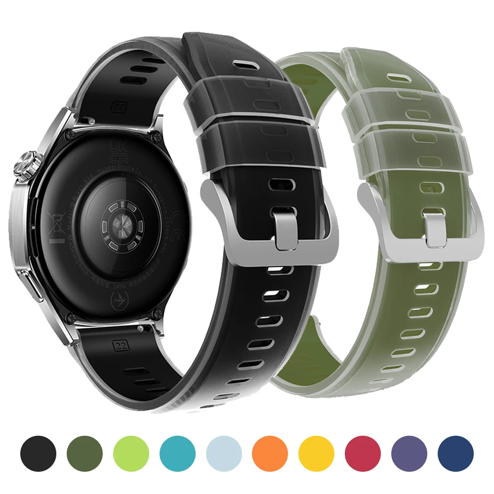 Correa deportiva de 22mm para Fossil Gen 5 Carlyle HR Julianna Garrett, banda de silicona para Fossil GEN 6 5 5E 44mm/5 LTE, pulsera de cinturón de 45mm