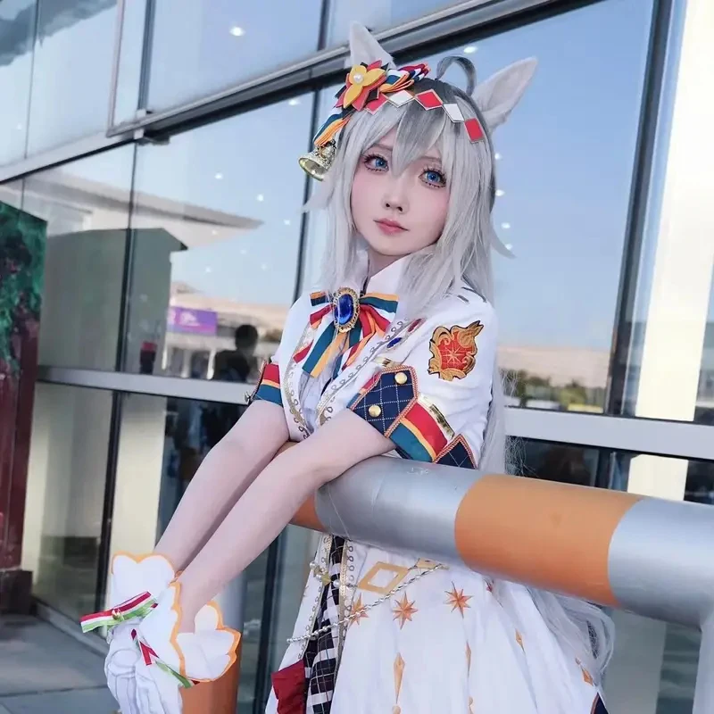 

ABC123Uma Musume Pretty Derby Oguri Cap Cosplay Costume Christmas Dress Skirts Women Wig Ears and Tail Halloween Party5,j'8.k/4\