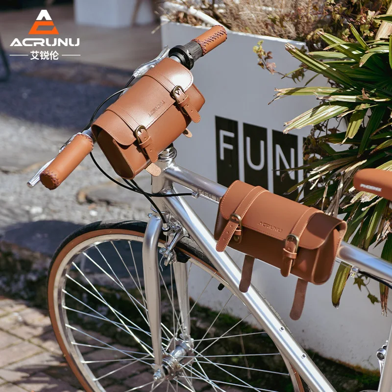 

Винтажная передняя сумка для велосипеда, искусственный материал, подвесная сумка для скутера, сумка для хранения дорожного велосипеда, аксессуары G1088