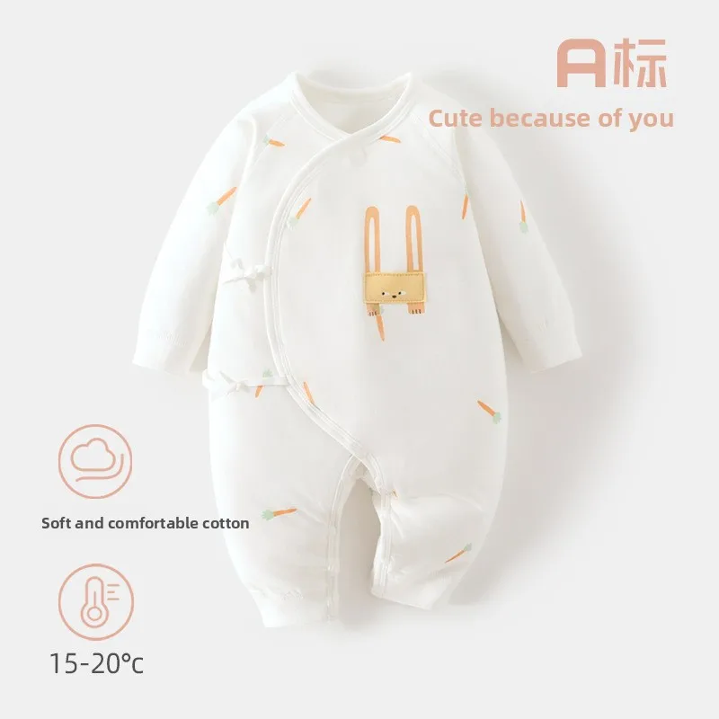 

Детский комбинезон-ромпер категории А, одежда для младенцев и монашеская ряса, цельный боди с хлопковой подкладкой 40 г, одежда для новорожденных в стиле бабочки