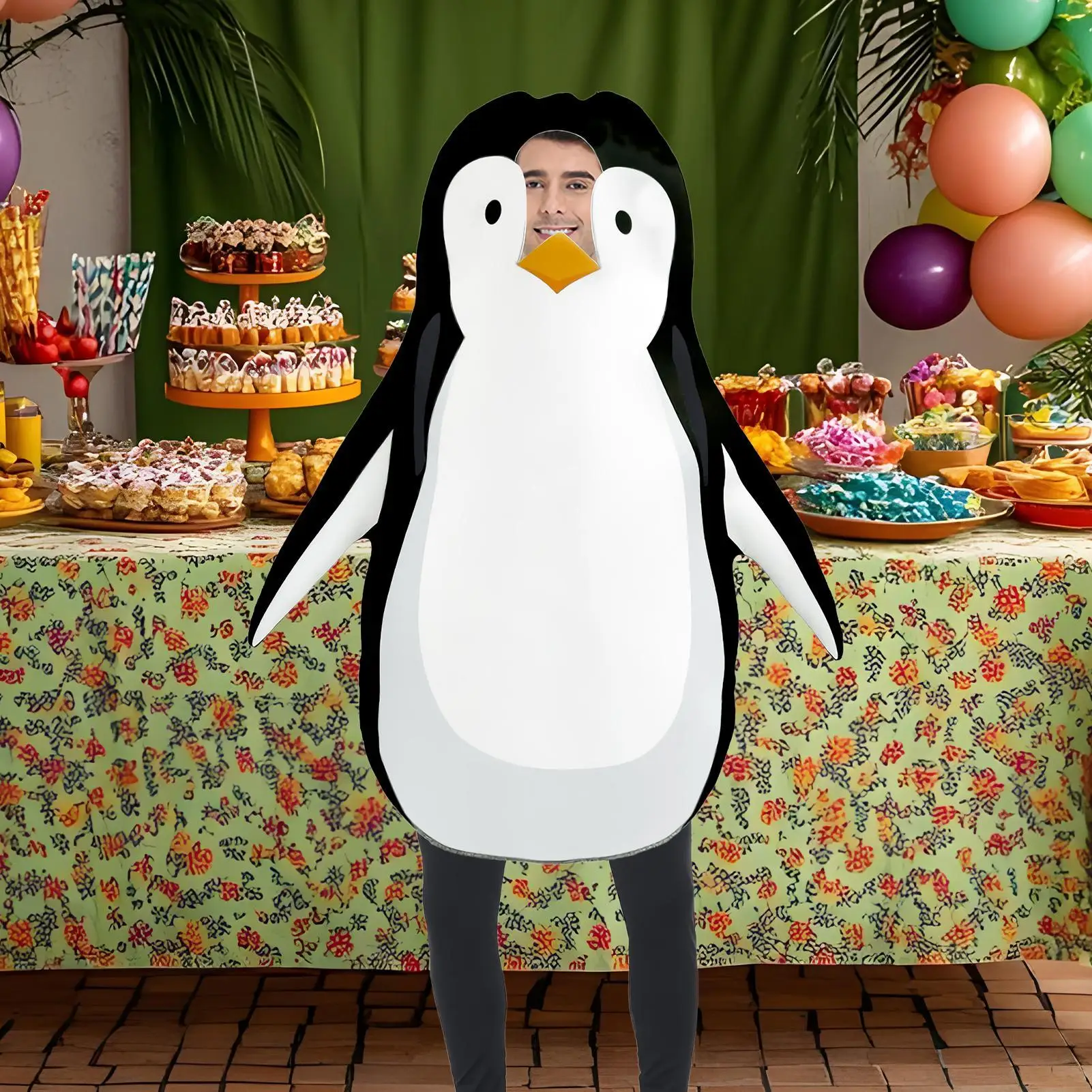 Penguin Onesie Cartoon Costume Cosplay Pretend Play Party Supplies For Boys Girls Carnival Performance Masquerade Fun Events