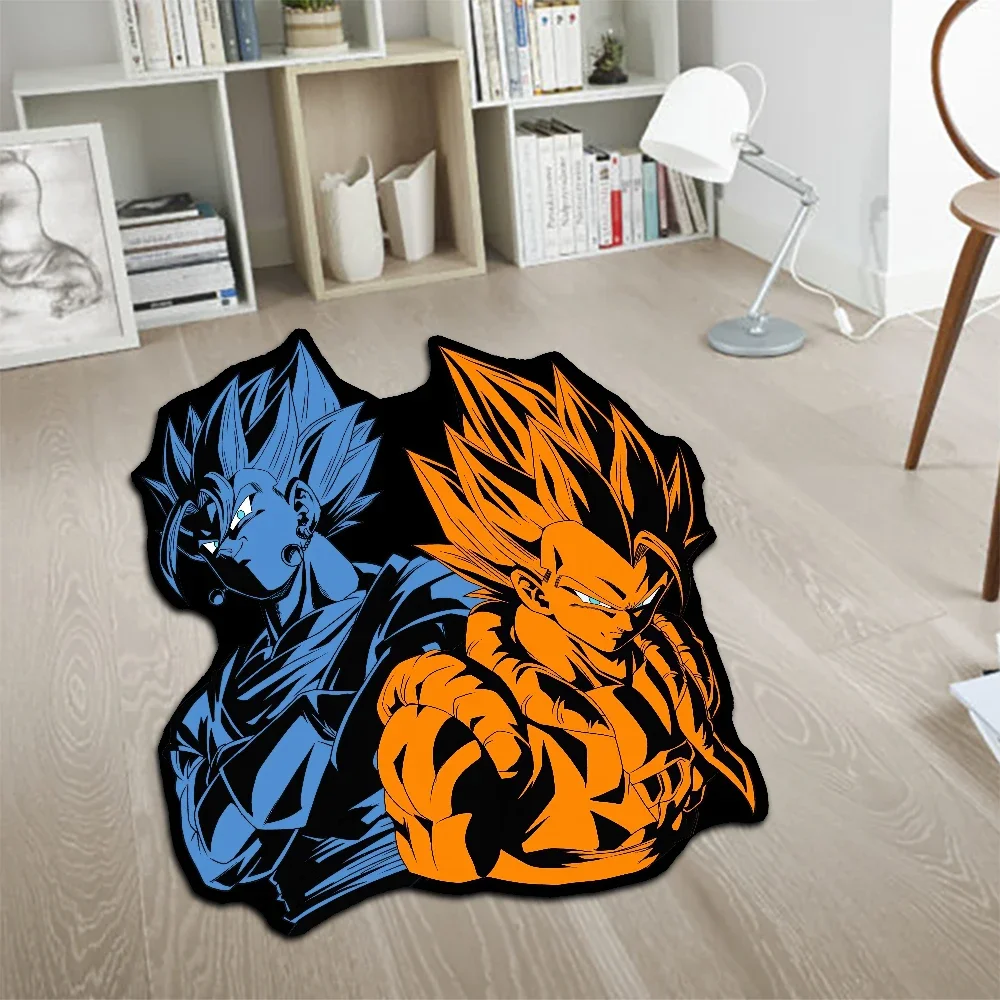 Irregular Area Rugs Anime Dragon Ball Z Gogeta Vegeta Custom Rug Handmade Carpet Area Rug for Home Decor