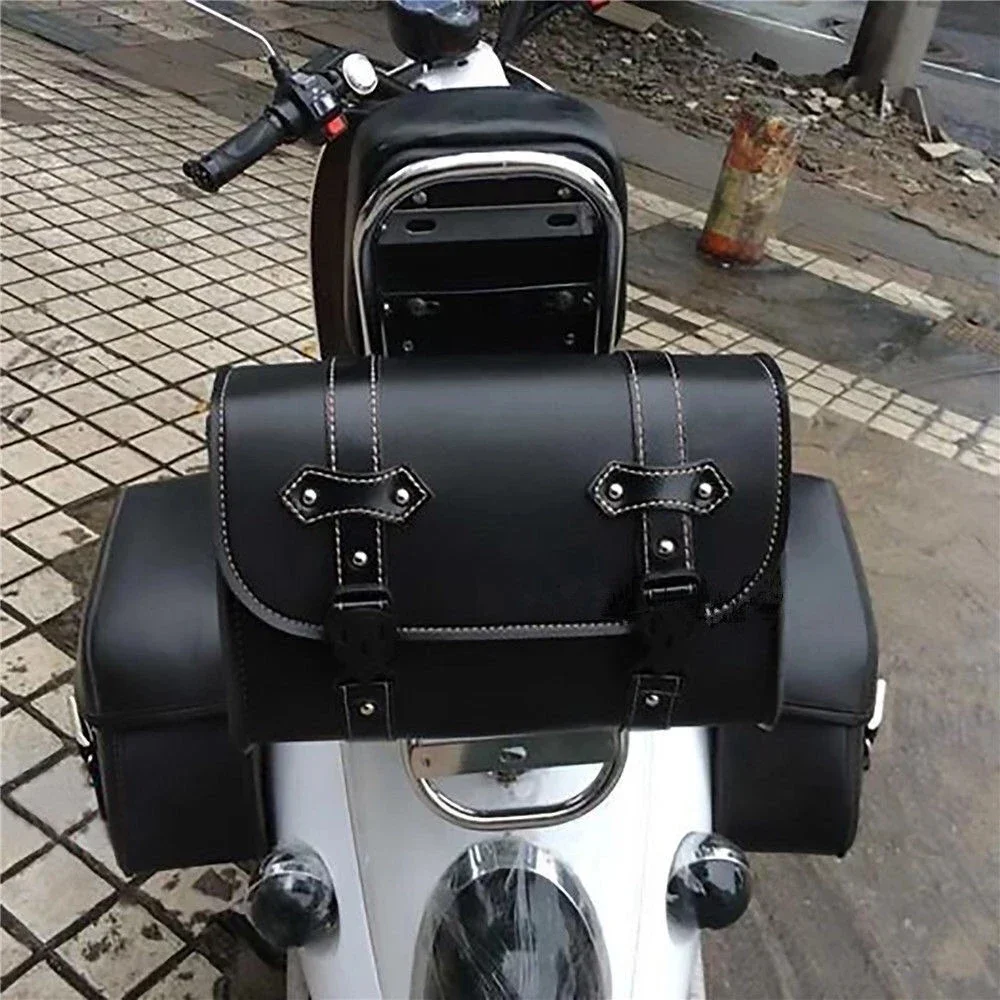 

Sportster XL883 XL1200 Universal Motorcycle Saddlebag Model Side PU Leather Luggage Saddle Bag Storage Tool Pouch