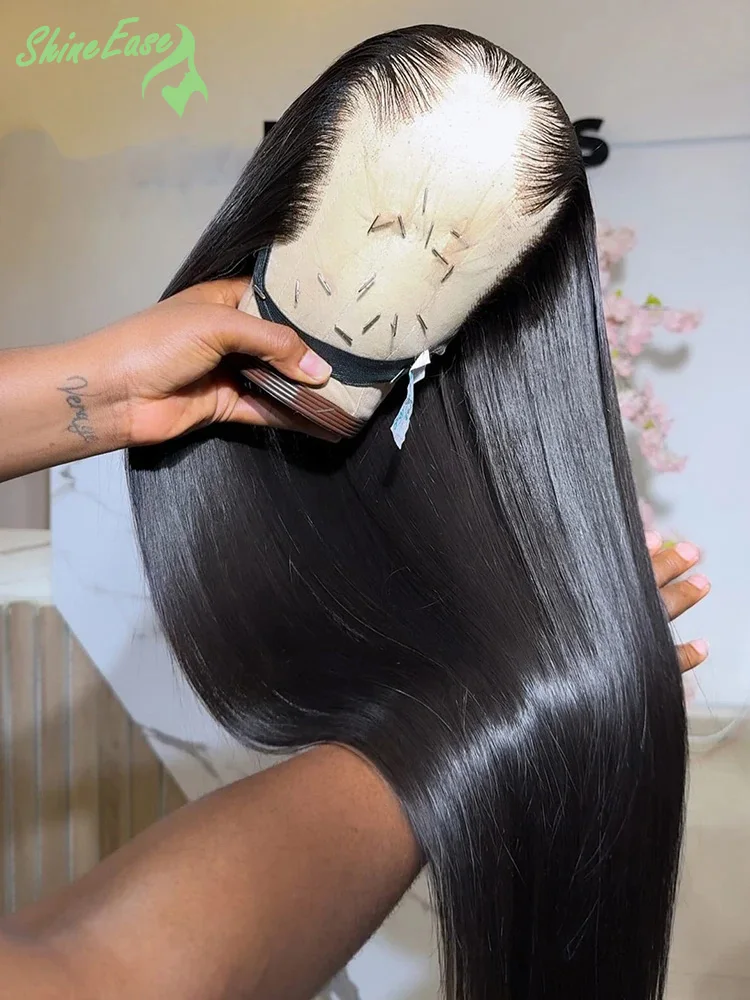 

40-дюймовый парик из натуральных прямых волос, 13x6 HD кружевной фронтальный парик, бразильские прямые волосы плотностью 250, 13x4 кружевной фронтальный парик, 100% натуральные человеческие волосы