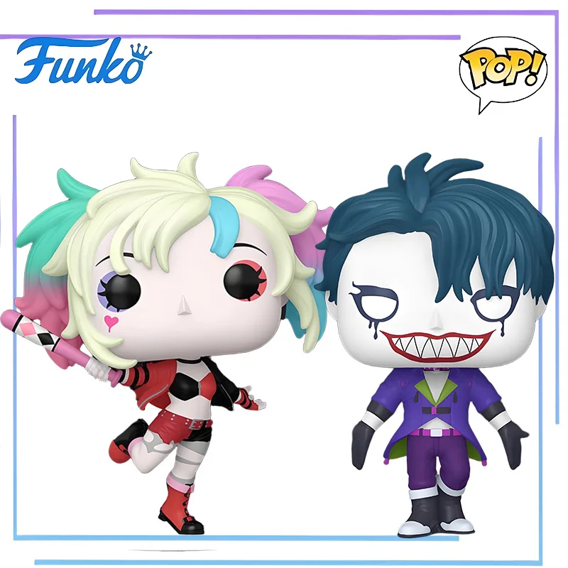 

Genuine Edition FUNKO POP DC Suicide Squad Harley Quinn and The Joker Anime Actiontrendy Peripheral Dol Statue Collectible Model